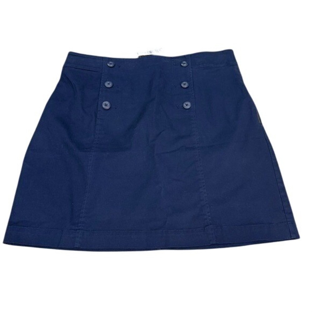 LOFT Navy Blue Sailor Button Front Mini Skirt Size 12 NWT 34961179